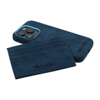 PROTARA Alcantara Korthållare - Ocean Voyage Blue