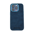 PROTARA Alcantara iPhone 14 Pro-skal -  Ocean Voyage Blue