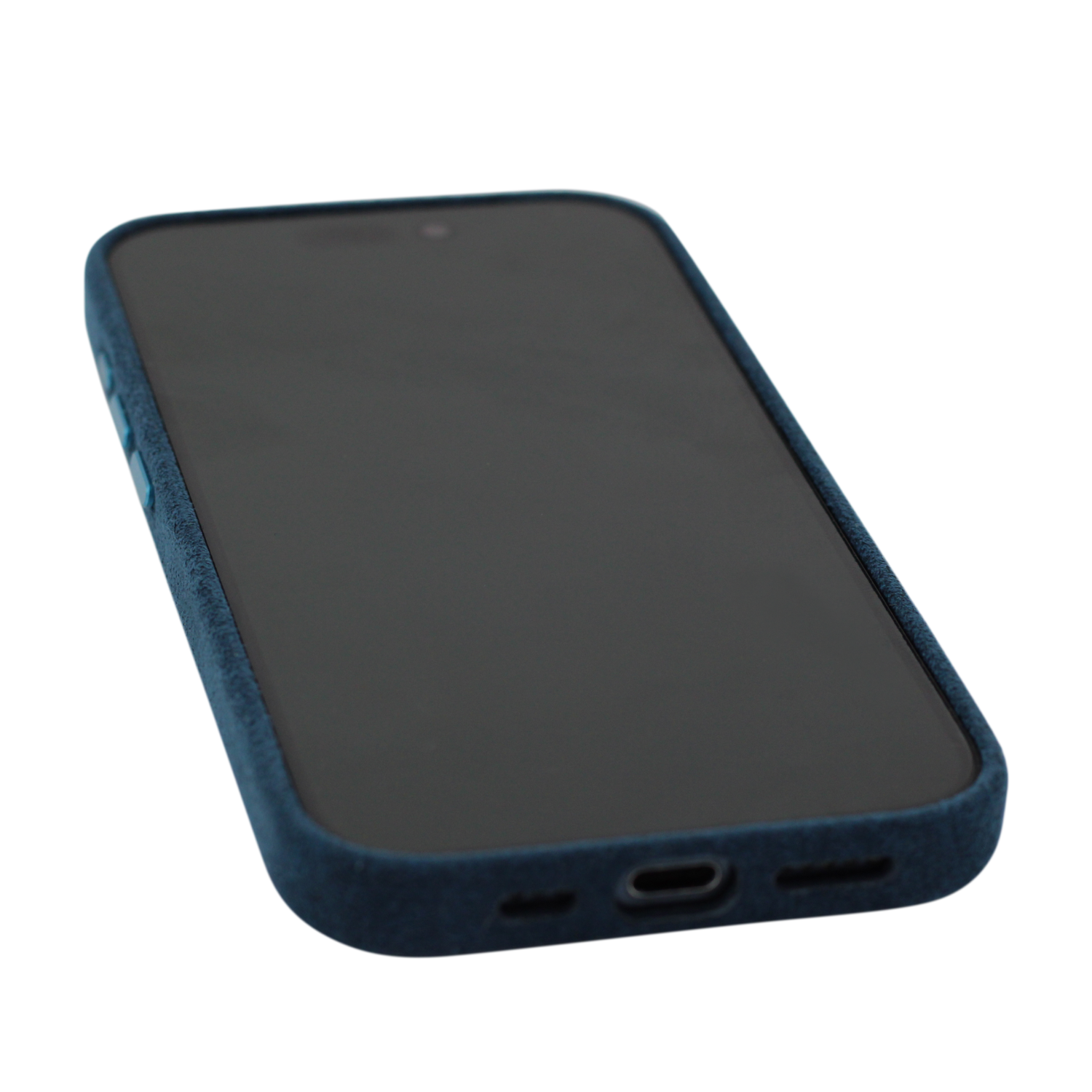 PROTARA Alcantara iPhone 14 Pro-skal -  Ocean Voyage Blue