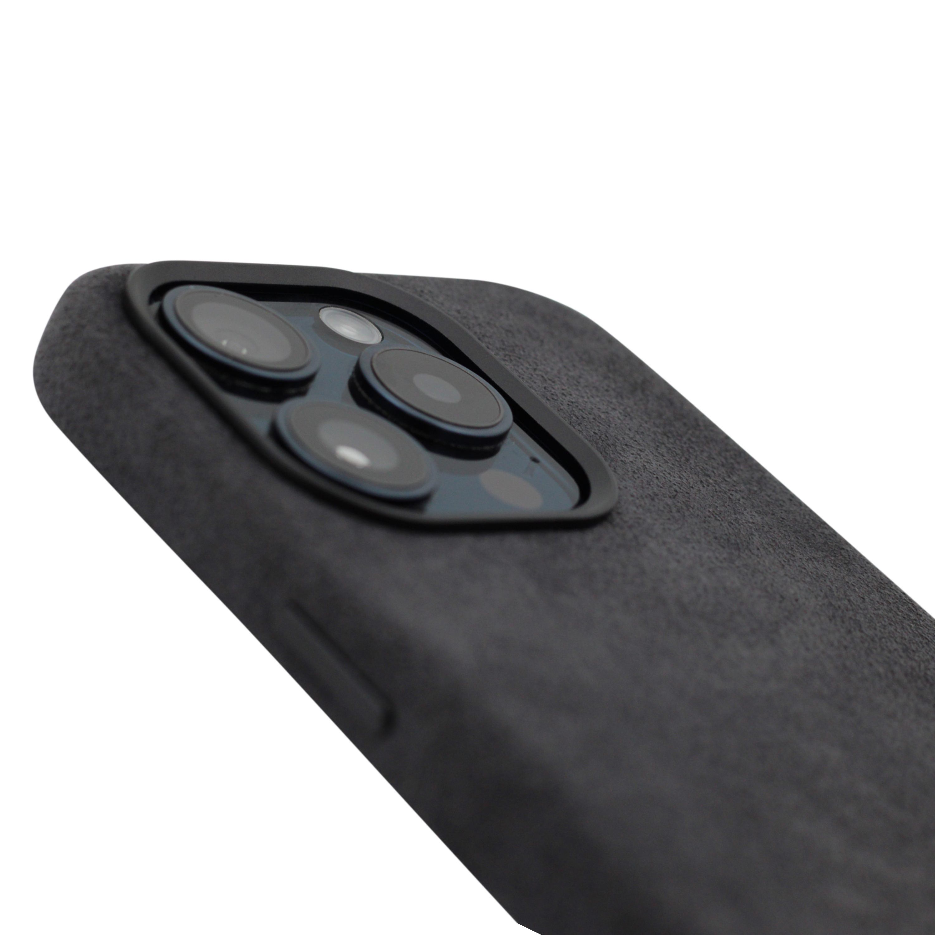 PROTARA Alcantara iPhone 14 Pro-skal - Midnight Jet Black
