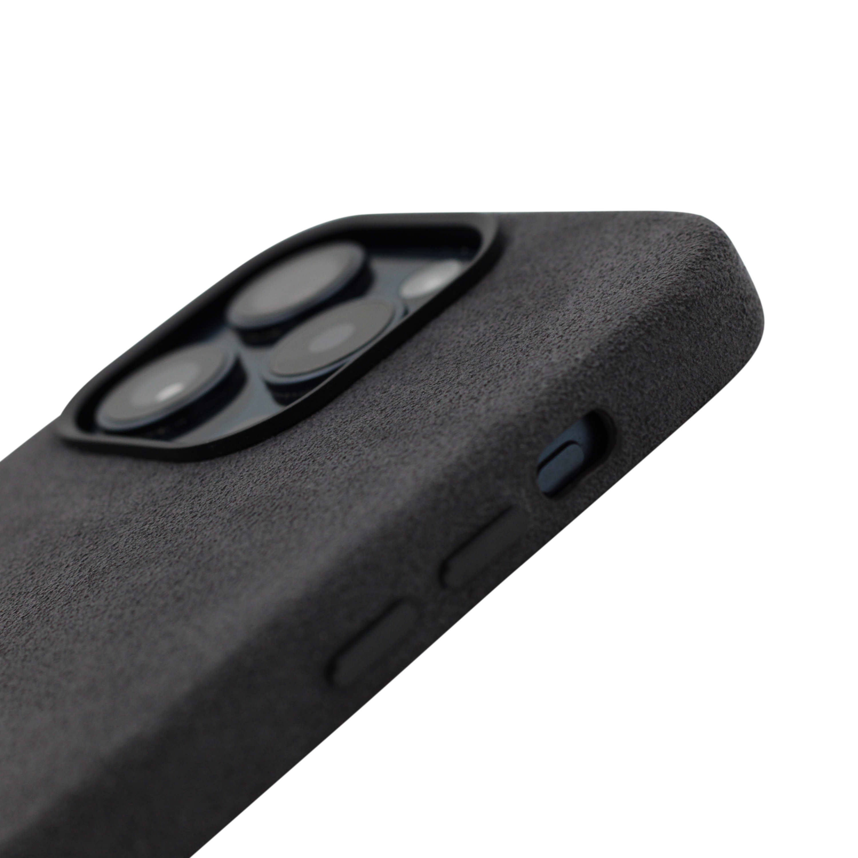 PROTARA Alcantara iPhone 14 Pro-skal - Midnight Jet Black