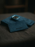PROTARA Alcantara Korthållare - Ocean Voyage Blue