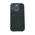 PROTARA Alcantara iPhone 15 Pro-skal – Expedition Green