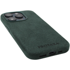 PROTARA Alcantara iPhone 15 Pro-skal – Expedition Green