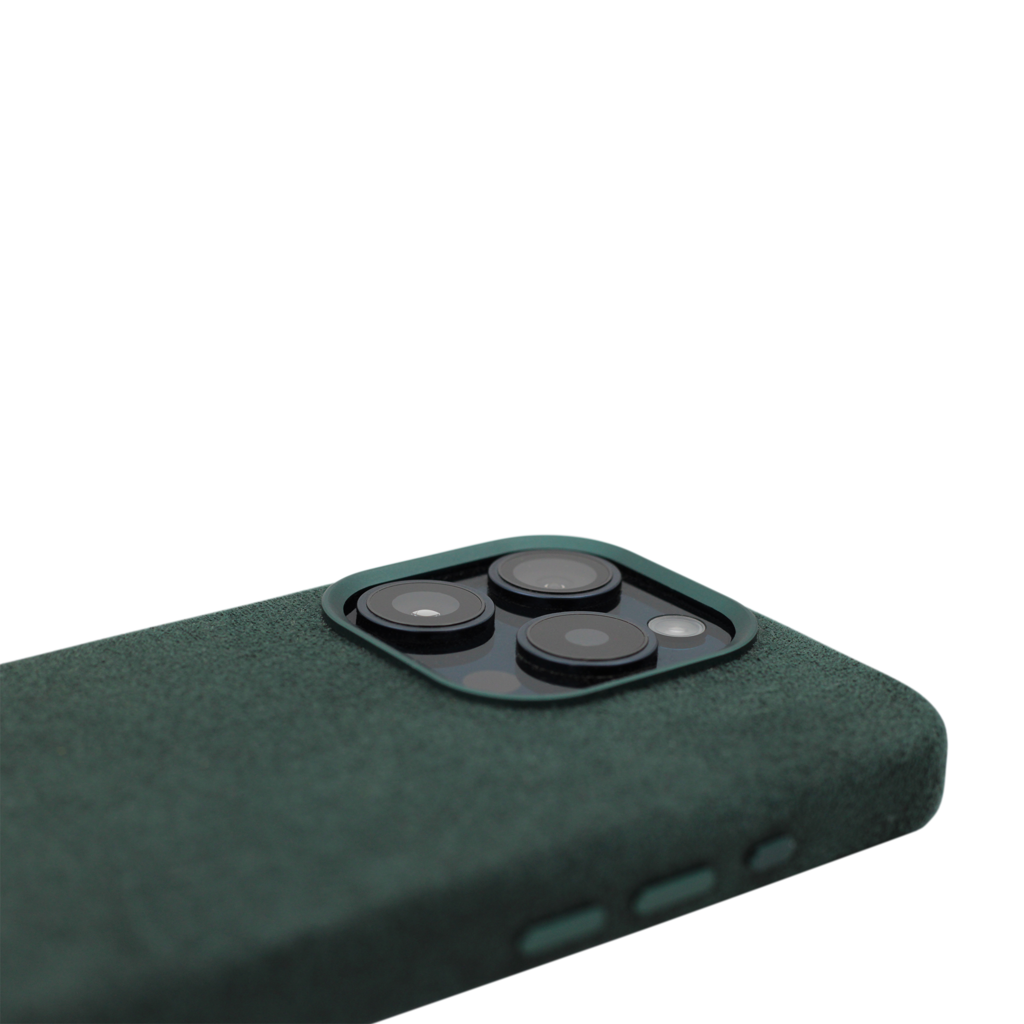 PROTARA Alcantara iPhone 15 Pro-skal – Expedition Green