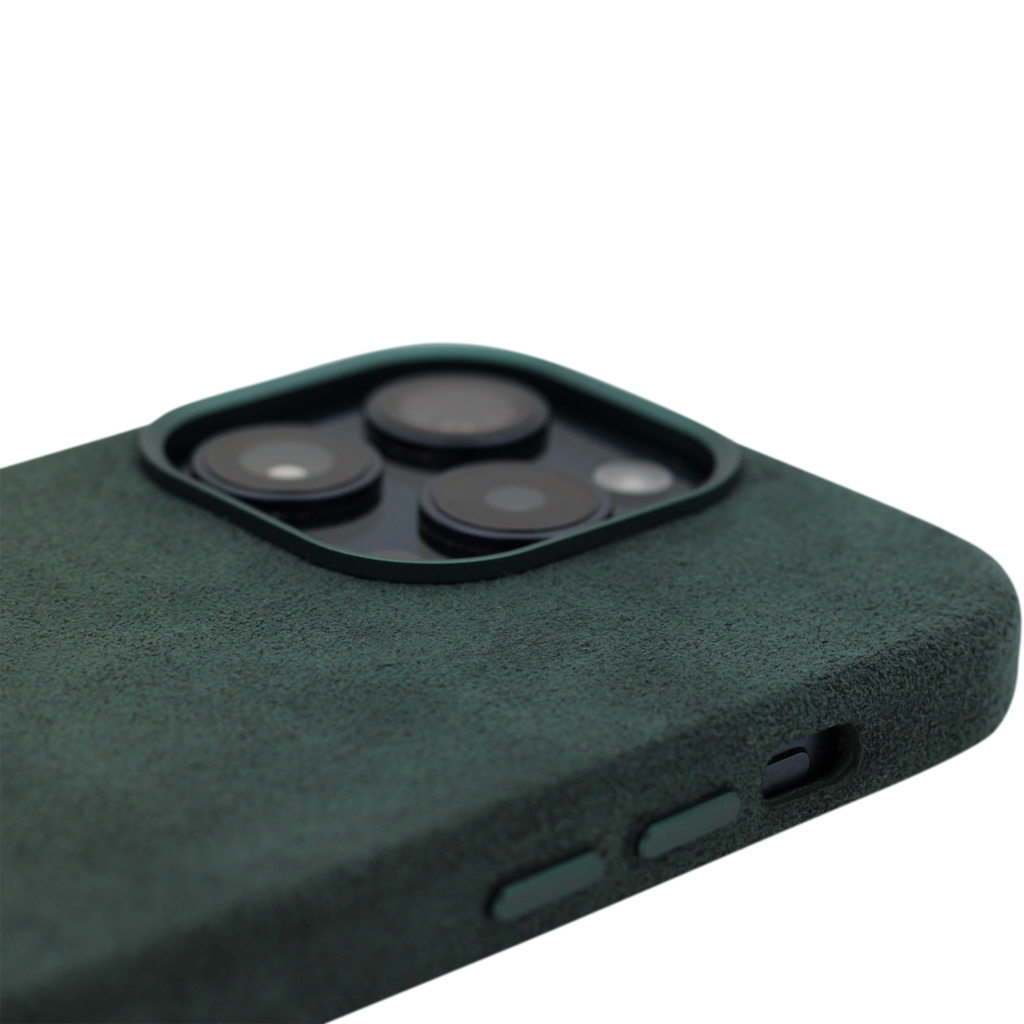 PROTARA Alcantara iPhone 14 Pro-skal – Expedition Green