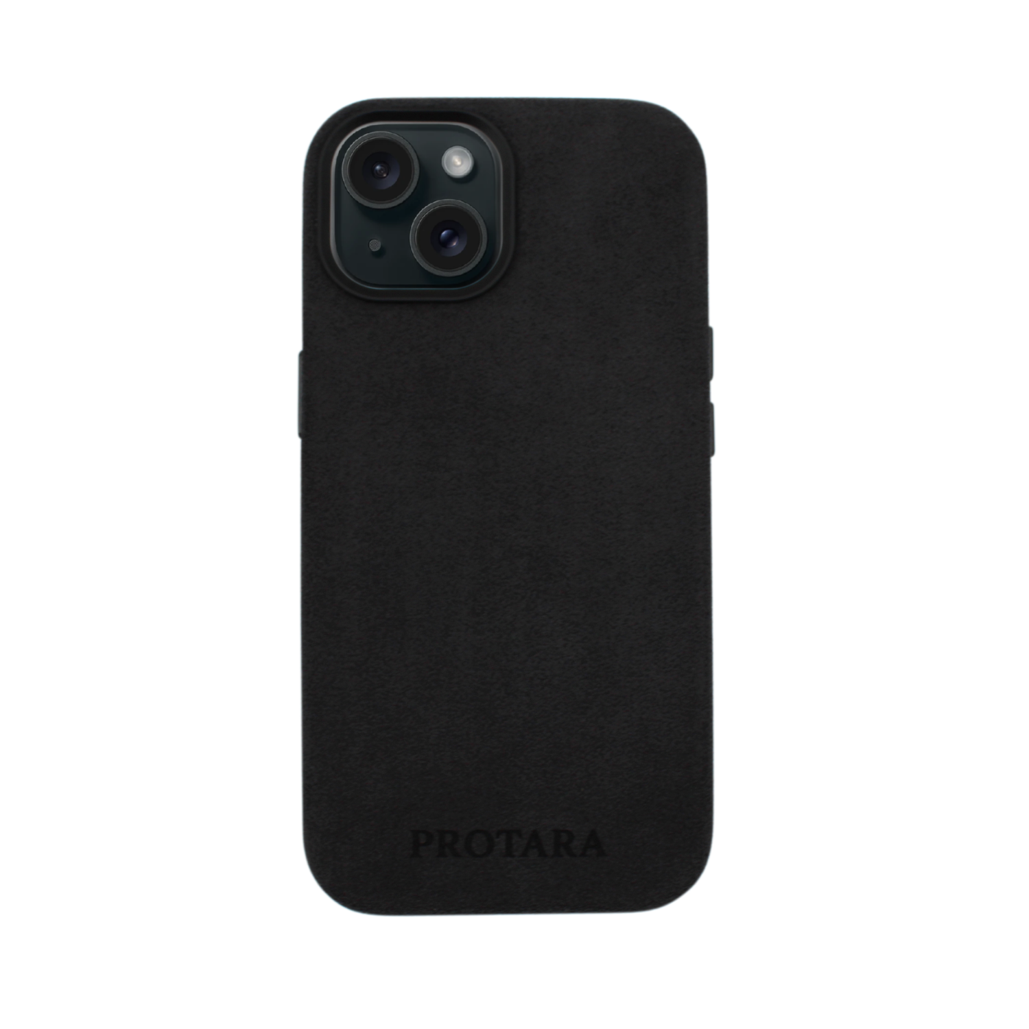 PROTARA Alcantara iPhone 15-skal - Midnight Jet Black