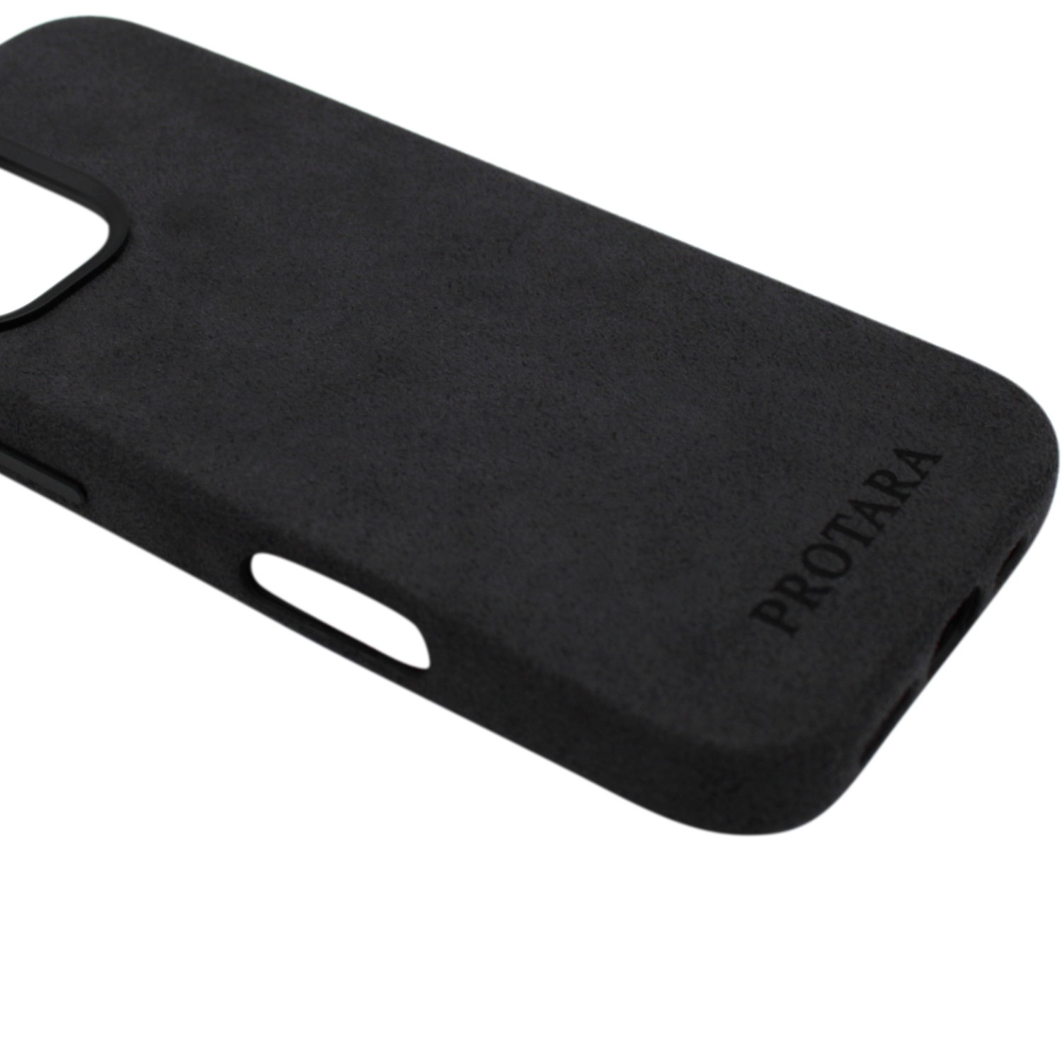 PROTARA Alcantara iPhone 16 Pro Max-skal - Midnight Jet Black