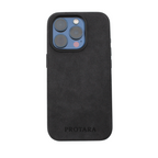 PROTARA Alcantara iPhone 15 Pro-skal - Midnight Jet Black