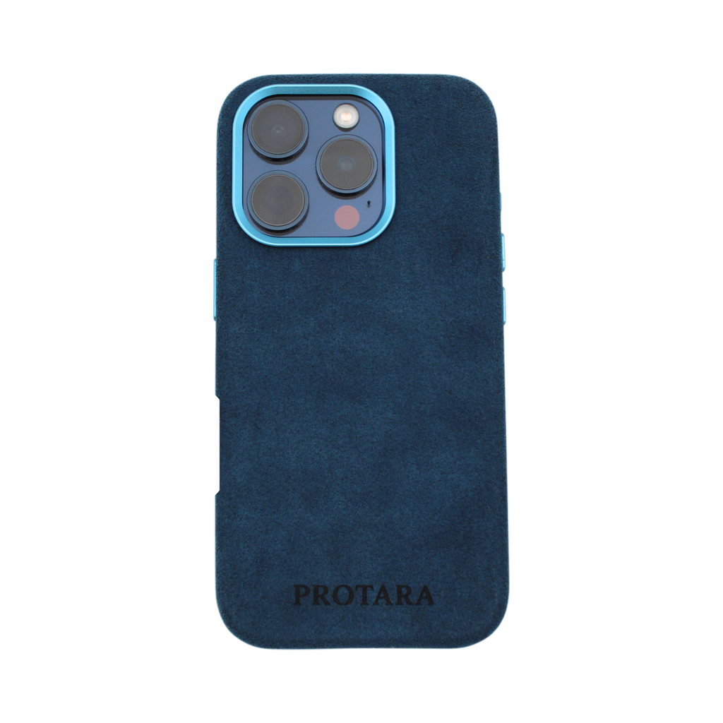 PROTARA Alcantara iPhone 16 Pro-skal - Ocean Voyage Blue