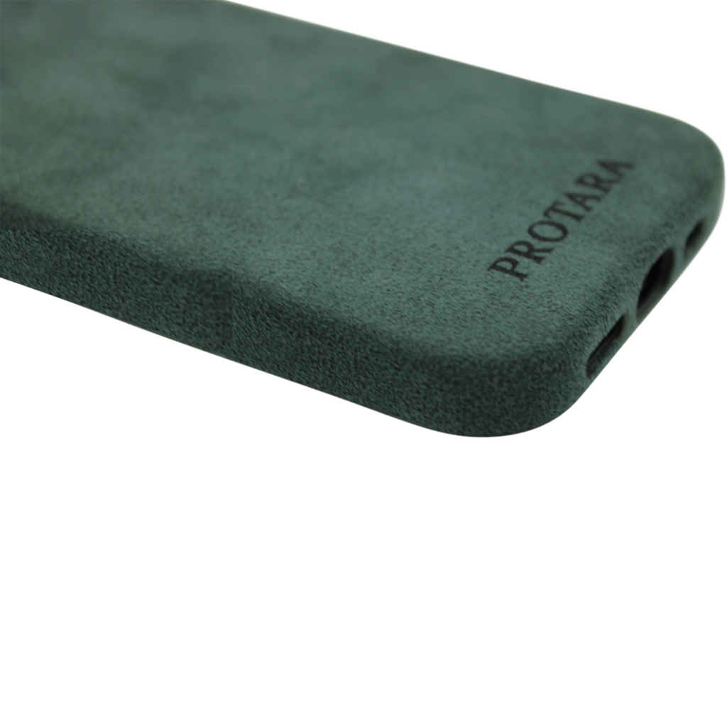 PROTARA Alcantara iPhone 15-skal – Expedition Green